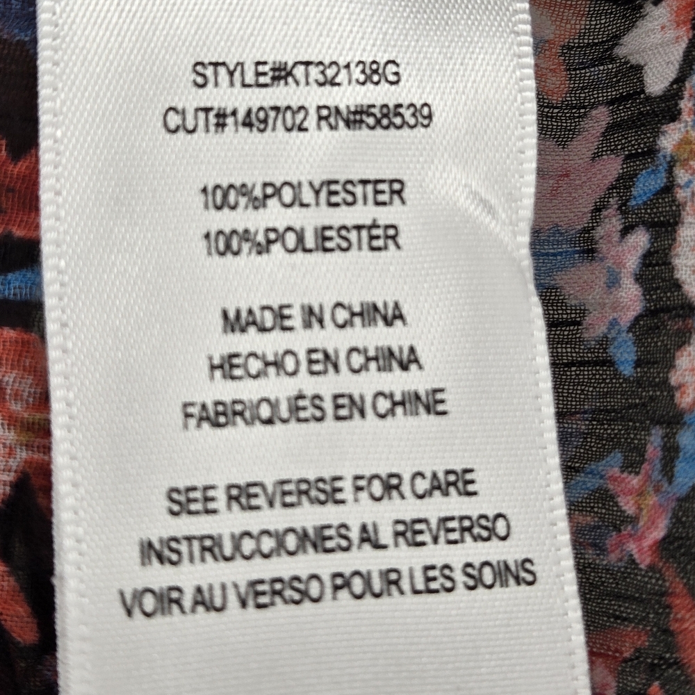 Kut from the Kloth floral blouse sheer size 3x NWT - Picture 4 of 5